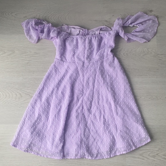 Off Shoulder Drawstring Cut Out Front dress - Picture 4 of 5